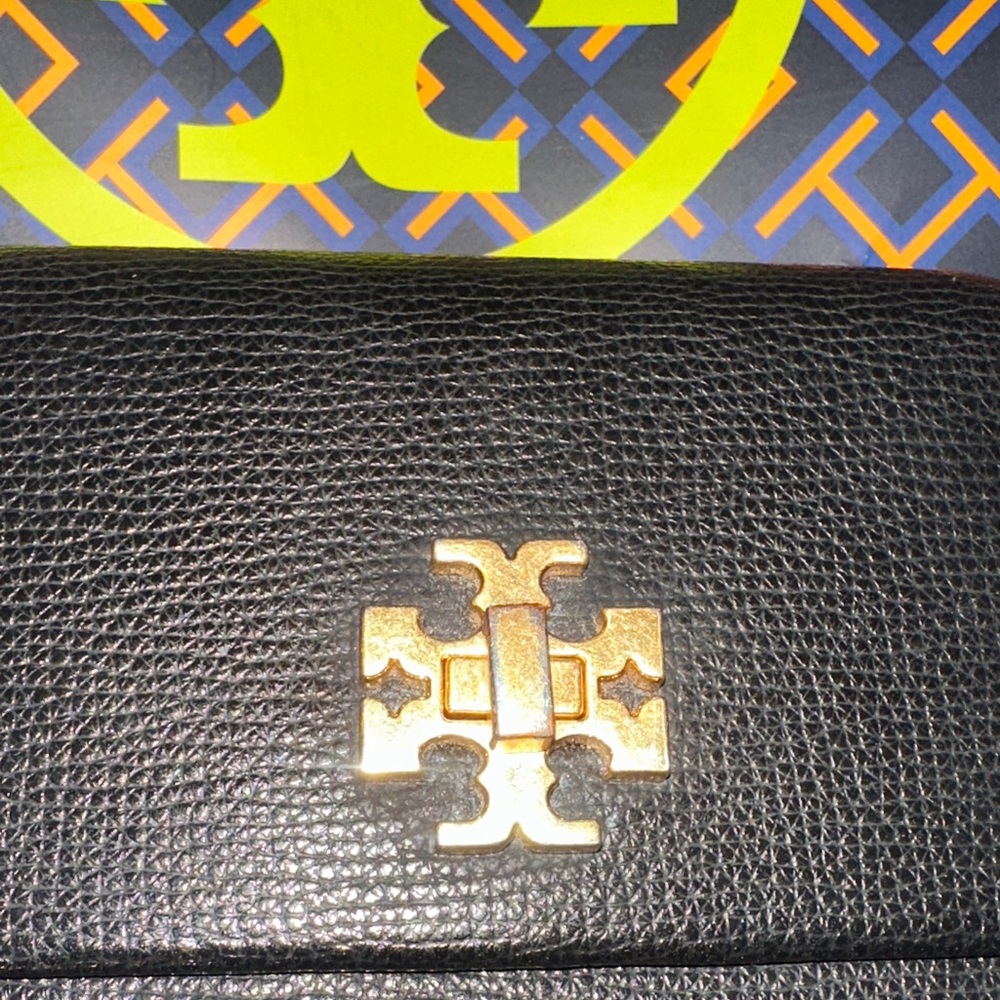 Tory Burch Black Leather Card Holder